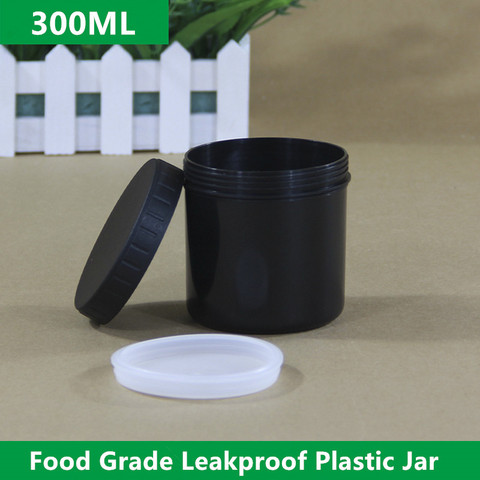 Empty 300ML plastic jar with inner Lid for powder cream conditioner Food Grade storage container Leakproof bottle 10PCS ► Photo 1/6