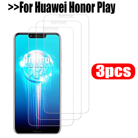 3pcs Honor Play Tempered Glass For Huawei Honor Play 6.3 COR-L29 screen protector Glas Hauwey Honor Play Protective satfy film ► Photo 1/6