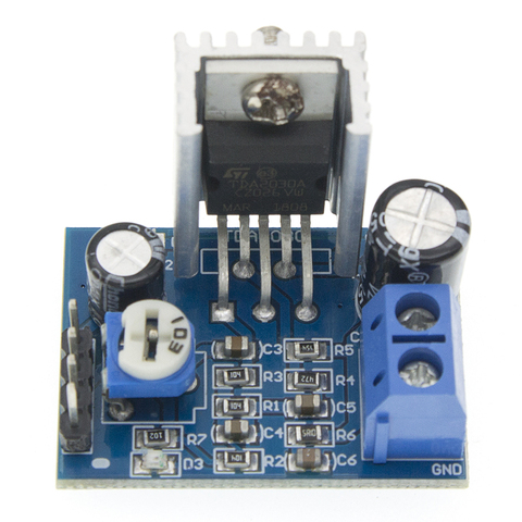 Audio Amplifier Board Module TDA2030 TDA2030A 6-12V 18W Single Amp Power Supply ► Photo 1/6