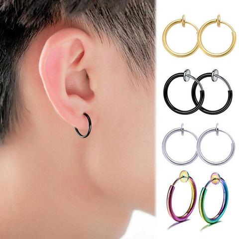 Fashion Ear Clip Earrings Titanium Steel No Pierced Ear Clip