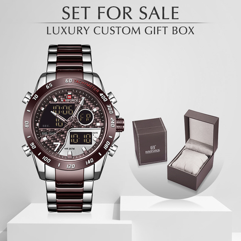 NAVIFORCE Men Watch With Box Luxury Men’s Waterproof Sport Watches Quartz Analog Wristwatch Set for Sale Relogio Masculino ► Photo 1/6