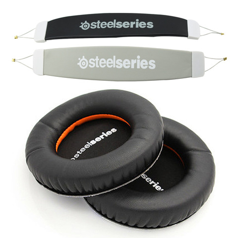 For SteelSeries Siberia V3 V2 V1 Prism Gaming Headphones Headsets Audio Headband Cushion Head band Pads + Ear pad ► Photo 1/6