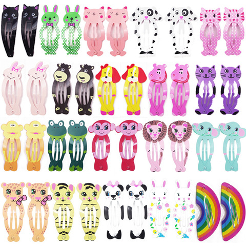 30Pcs/Lot Korean Style Women Hair Accessories Cartoon Hair Clip Flower Hairclip Cute Headdress Print Alloy Hairpins for Girls ► Photo 1/6