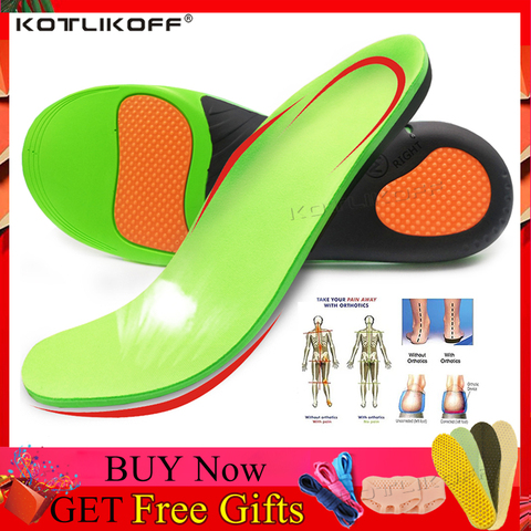 KOTLIKOFF High Quality EVA Orthotic Insole For Flat Feet Arch Support Orthopedic Shoes Sole Insoles For Men And Women Shoe Pads ► Photo 1/6