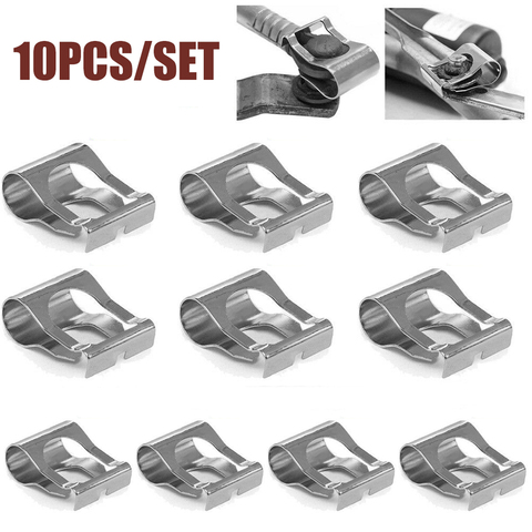 10pcs/set Metal Car Windshield Windscreen Wiper Linkage Repair Clips for Auto Spring Repair Clamp Accessories ► Photo 1/5