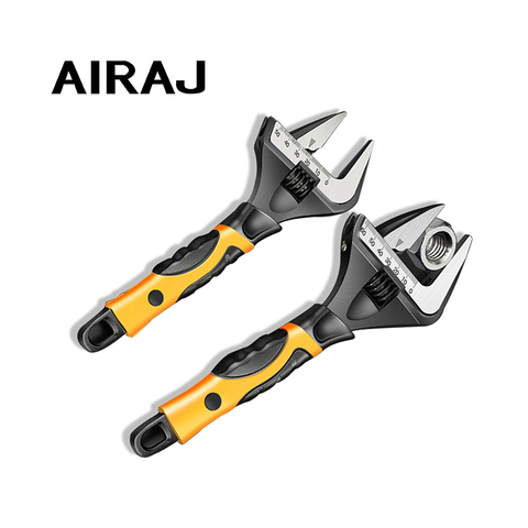 AIRAJ Adjustable Wrench Universal Spanner Key Nut Wrench 6/8/10/12 inch Large Opening Adjustable Spanner Repair Hand Tools ► Photo 1/6