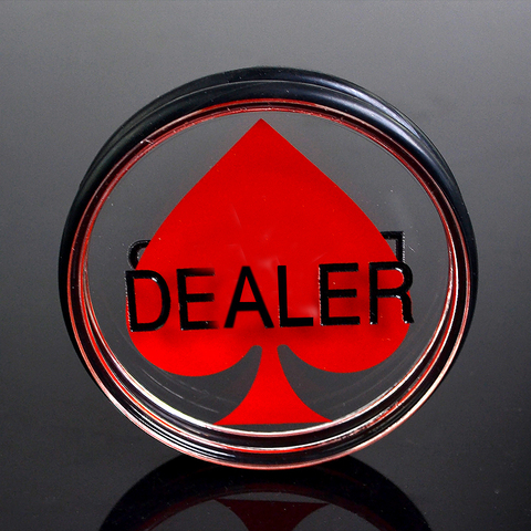 1PC 3inch Acrylic Pressing Poker Cards Guard poker dealer button Poker Cards Guard Poker Dealer Button-Peach Heart Dealer ► Photo 1/6