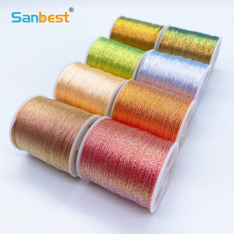 Sanbest 3 Strands Metallic Discolor Weaving Thread Chameleon Effect Jewellery String Stitch Weave Threads For Tatting DIY ► Photo 1/6