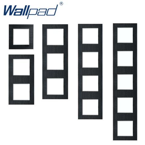 Wallpad Aluminum Alloy Panel Frame Black Metal Hotel Panel  86*86mm 146*86mm 172*86mm 258*86mm 344*86mm 430*86mm Frame Only ► Photo 1/6