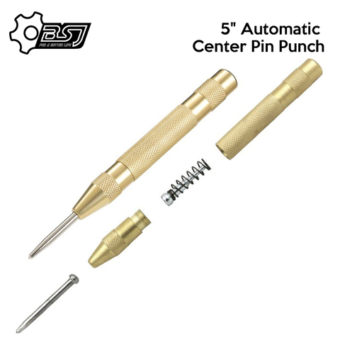 Automatic Centre Punch 5'' Automatic Center Pin Punch Strike Spring Loaded Marking Starting Holes Tool Chisel Steel ► Photo 1/6