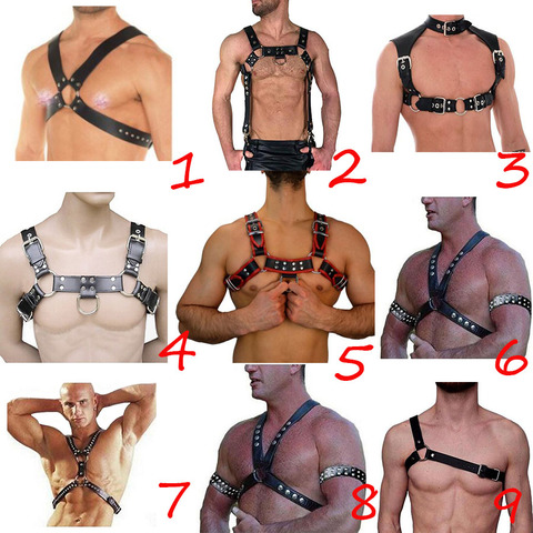 Men's Sexy Chest Bondage Harness ,Leather Underwear Lingerie Clubwear Belts Costume,Adult Sex Toys ► Photo 1/6