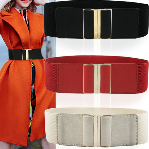 Elastic Stretch Cinch Waistband Lady Cummerband Waistband Waist Seal Wide Belt For Dress Coat Jacket Women Girls ► Photo 1/6