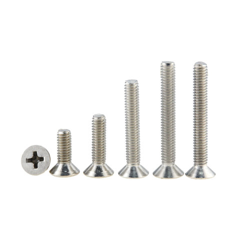 50PCS M2*3 3.5 4 5 6 8 10 12 16 18 20 25 304 Stainless Steel Cross Phillips Flat Countersunk Head Screw Bolt M2x3 M2x12 M2x25 ► Photo 1/6