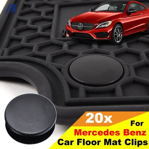 20pcs Car Floor Mat Clips For Mercedes Benz Fastener Carpet Holders Fixing Grips Clamps Retainer Retention Button ► Photo 1/6
