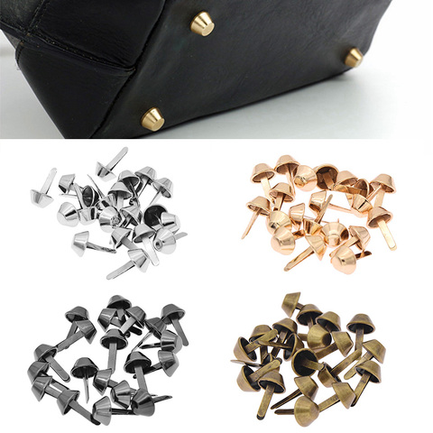 20Pcs 12mm Luggage Parts Rivet Bag Accessories Manual Metal Bag Bottom Nail Foot Nail DIY Parts Alloy Two-Legged Bucket Nail ► Photo 1/6