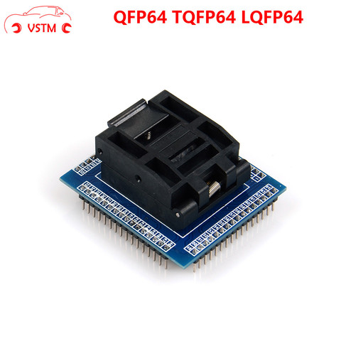 2022 Latest Version QFP64 TQFP64 LQFP64 socket adapter IC test socket burning 0.5m programmer STM32 QFP64 socket ► Photo 1/6