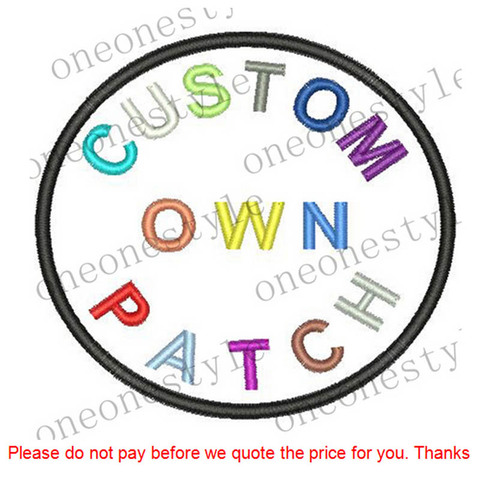 Free Shipping Custom Embroidery your Logo Patch Custom Embroidered Patches Iron on Clothing Patch with Appliqued Fabric ► Photo 1/6