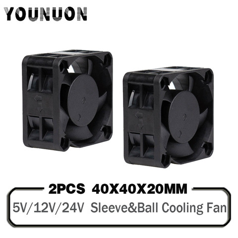2PCS Ball Bearing 40mm 24V 12V 5V 4020 Cooling Fan Computer Case Cooling Fan 2PIN/3PIN 4cm 40x40x20mm 1.57inch 3D Printer Fan ► Photo 1/6