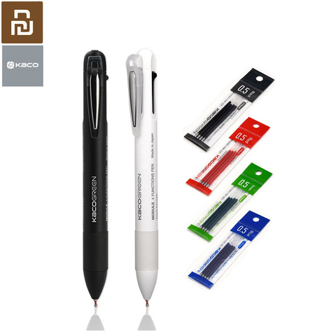 Youpin KACO 4 In 1 Multifunction Pens 0.5mm Black Blue Red Refill Gel Pen Mechanical Pencil Japanese ink Office School ► Photo 1/6