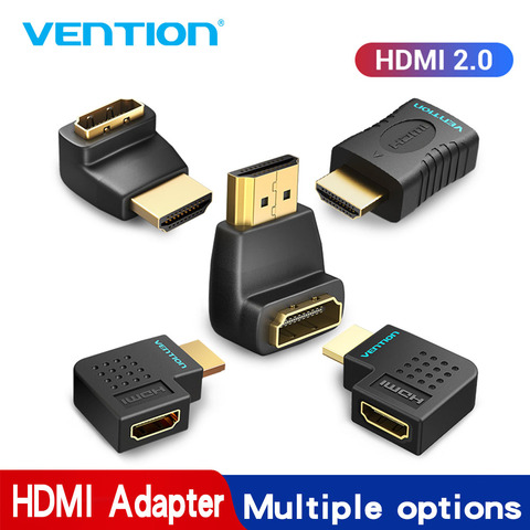 Vention HDMI Adapter 270 90 Degree Right Angle HDMI Male to HDMI Female Converter for PS4 HDTV HDMI Cable 4K HDMI 2.0 Extender ► Photo 1/6