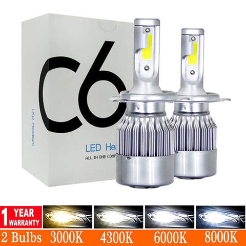 Super Bright H7 H4 LED Bulb Car Headlight H11 H1 H13 H3 H27 9005/HB3 9006/HB4 9007 Hi-Lo Beam 6500K 72W 8000LM Auto Headlamp ► Photo 1/6