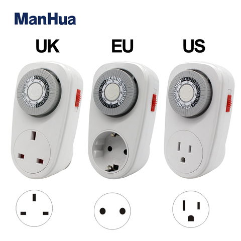 Manhua Germany Plug-in 230VAC 16A GMT02A Mechanical Energy Saving Kitchen Timer Switch for Home Use ► Photo 1/5