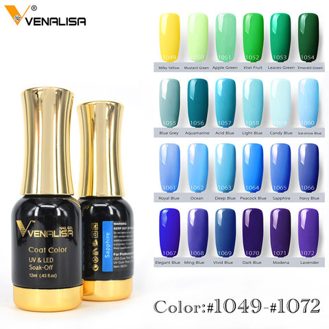 #60751 Venalisa New Nail Art Products 12ml Makeup UV Nail Gel Nail Art Manicure Nail Gel Lacquer Soak Off Base Top Gel Polishes ► Photo 1/6