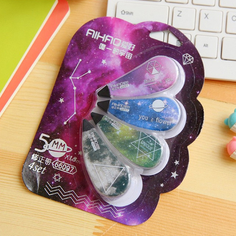 4 Pcs/set Novelty Star Sky Correction Correcting Tape Stationery Corrector Papeleria Student Gift School Supplies ► Photo 1/5