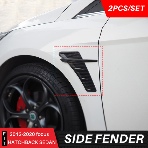 For focus MK3 MK4 2Pcs/Set carbon fiber Car Side Air Vent Trim Fender 2012-2022 ABS Plastic Sticker Auto exterior Accessories ► Photo 1/6