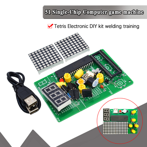 DIY Game Board Kit 51 SCM Chip Retro Electronic Soldering Practice Console Maker Small Production student lab ► Photo 1/6