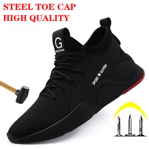 Free shipping Work Safety Boot Men Steel Toe Safety Shoes Puncture-Proof Outdoor Sneakers Men shoes Indestructible Shoes Ryder ► Photo 1/6