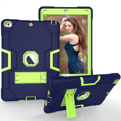 Case for iPad 10.2 2022 2017 9.7 Air 1 2 3 Pro 10.5 11 2022 Mini 4 5 6 7th Generation Kids Case Heavy Duty Shockproof Cover ► Photo 1/6