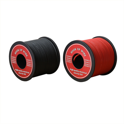 6-23m/Lot 16 AWG Stranded Wire Hook-up Flexible Silicone Electrical Wire Rubber Insulated Tinned Copper 3KV Safe Current 12.7A ► Photo 1/6