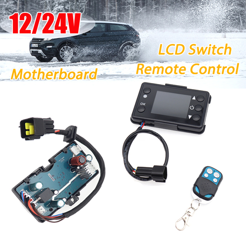 12V 24V Diesels Air Heater LCD Monitor Switch + 4 Buttons Remote Control + Control Board For Car Auto Diesels Air Heater Parking ► Photo 1/6