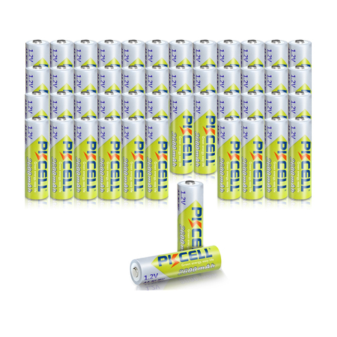 48Pcs PKCELL AA 1.2V  Rechargeable Batteries Ni-MH AA 2600mAh Bateria Baterias For Toy Digital Camera ► Photo 1/5