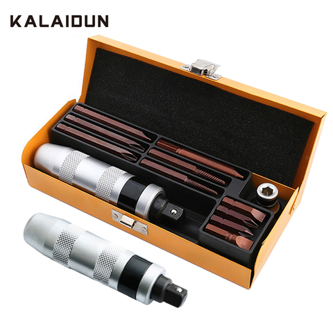 KALAIDUN 13 Pcs Impact Screwdriver Set Heavy Duty Shock Screw Driver Chisel Bit Industrial Grade Multifunctional Screw Extractor ► Photo 1/6