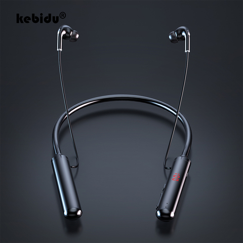 kebidu LED Bluetooth Wireless Headphones 5.0 Sports Earbuds Waterproof Sports Headset For Iphone 11 Xiaomi Redmi 10 Samsung S9 ► Photo 1/6