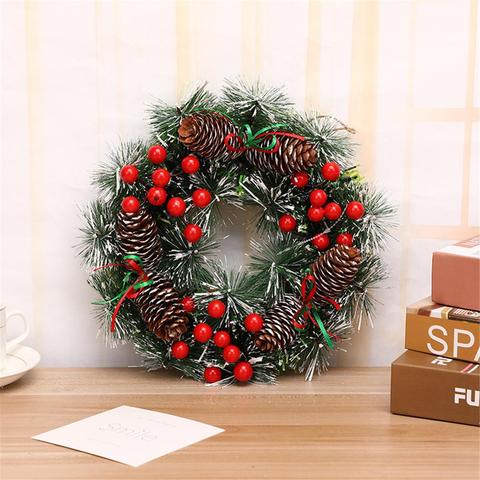 45cm Autumn Wreath Christmas Decoration Thanksgiving Garland Window Restaurant Home Maple Leaf Decoration Wreath Door ► Photo 1/6