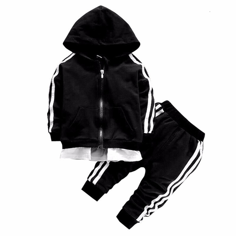 2022 Spring Baby Casual Tracksuit Children Boy Girl Cotton Zipper Jacket Pants 2Pcs/Sets Kids Leisure Sport Suit Infant Clothing ► Photo 1/6