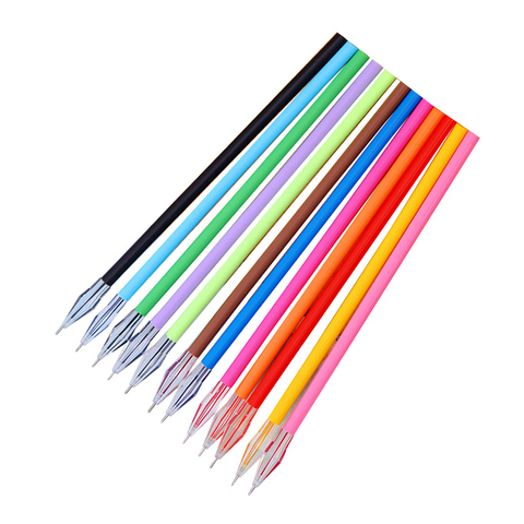 12 Pcs Diamond Head Factory Direct Creative Stationery Candy-color Gel Pen Refills For The Core 0.38mm 12 Color ► Photo 1/5