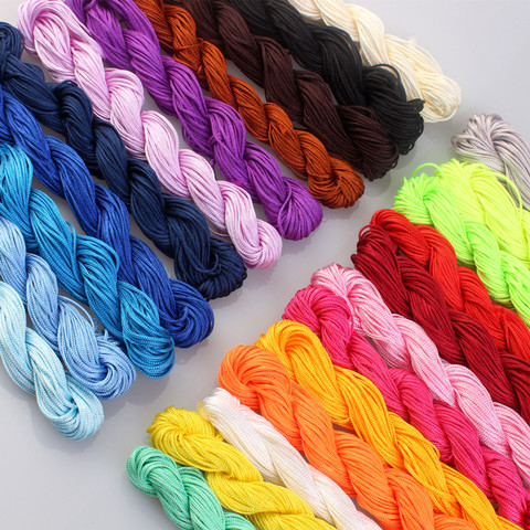 23 Colors 1mm Chinese Knotting Cord Nylon Shamballa Macrame Thread Cord Beading String for Bracelet Making ► Photo 1/6