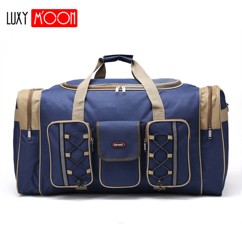 Thick Canvas Casual Duffle Bag Waterproof Mens Travel Bags Long Strap Anti-scratch Multi-pocket Large Capacity Handbags L468 ► Photo 1/6