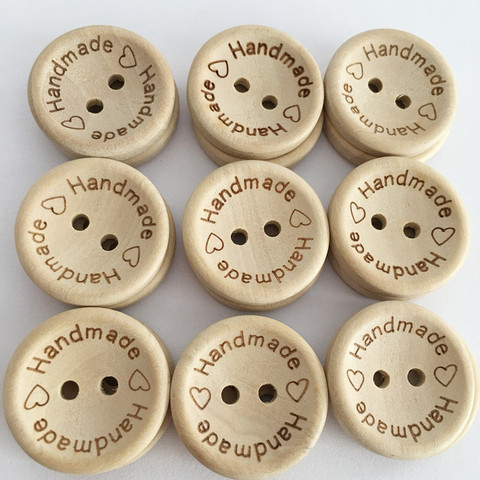 100Pcs/lot Wooden Buttons Clothing Decoration Wedding Decor  Handmade Letter Love DIY Crafts Scrapbooking For Sewing Accessories ► Photo 1/6