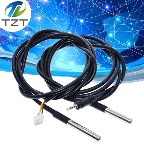 TZT DS1820 Stainless steel package Waterproof DS18b20 temperature probe temperature sensor 18B20 1M/2M//3M For Arduino ► Photo 1/6