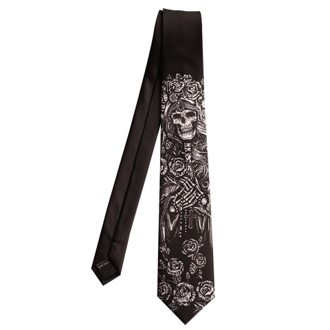 free shipping new fashion British men Original printing tie men's women tie literary black white skull rose cross Korean necktie ► Photo 1/5