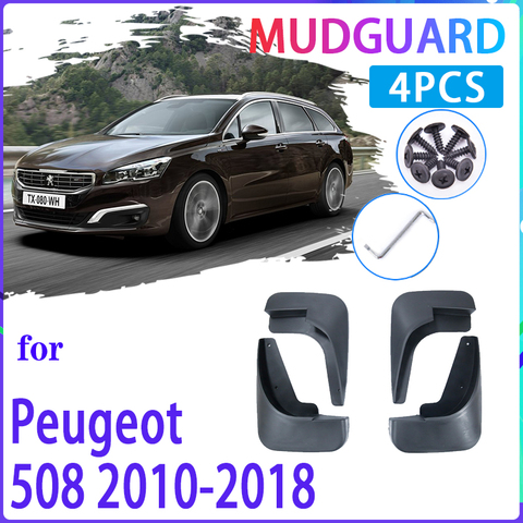 4 PCS Car Mud Flaps for Peugeot 508 SW 508sw 2010~2022 2011 2012 2013 Mudguard Splash Guards Fender Mudflaps Auto Accessories ► Photo 1/6