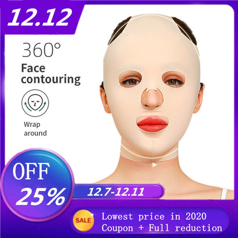 3D Reusable Breathable Beauty Women Anti Wrinkle Slimming Bandage V Shaper Full Face Lift Sleeping Mask ► Photo 1/6