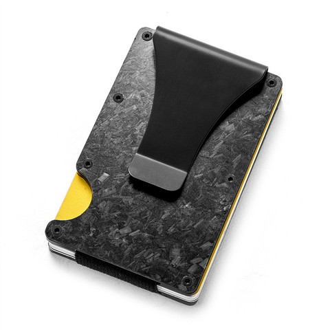 Fashion Carbon Fiber Card Holder Wallet Designer Aluminium Credit Card Holder Metal Minimalist Rfid Card Wallets Men Cardholder ► Photo 1/6