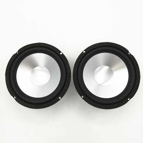 2pcs High Quality 6.5 inch 165mm 300W 4 Ohm Rubber Side Silver Aluminium Basin Car Audio System Mid-range Speaker Wholesale ► Photo 1/6