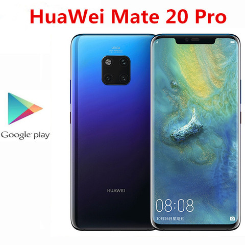 Original HuaWei Mate 20 Pro 4G LTE Mobile Phone 40.0MP+20.0MP+8.0MP+24.0MP Kirin 980 6.39